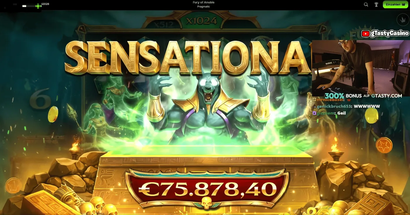 75.000 &euro; Slot-Gewinn im Stream von gTasty